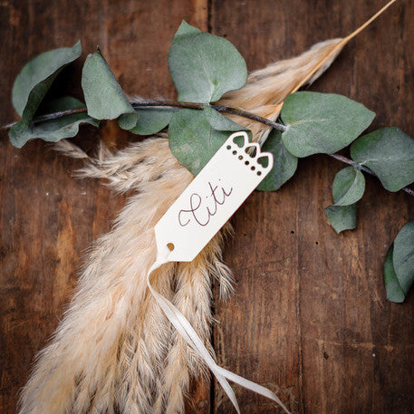 10 Platzkarten Elfenbeinfarben