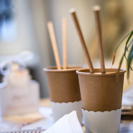 20 Strohhalme Kraftpapier