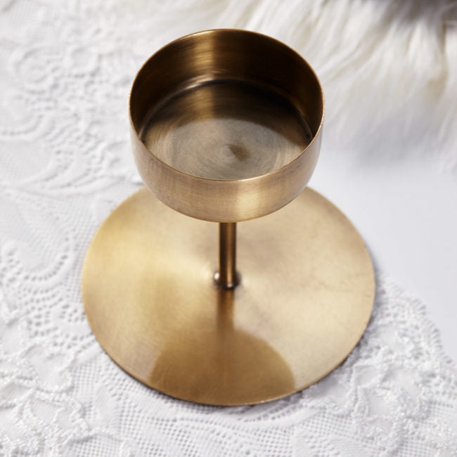 1 Kerzenständer Antik Messing 10cm