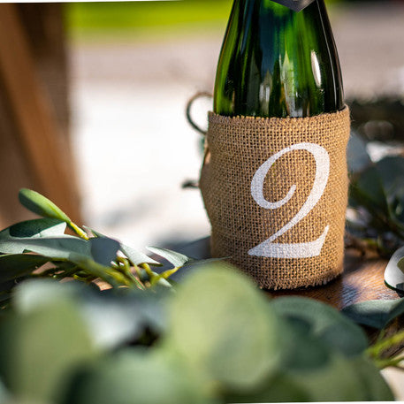 12 Tischnummern Jute