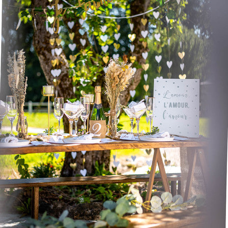 12 Tischnummern Jute