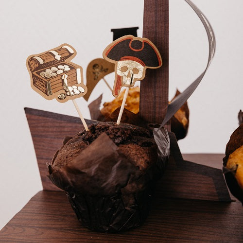 10 Cupcake Topper Pirat