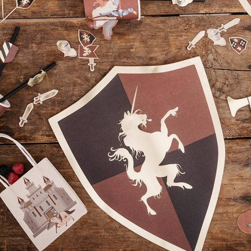 4 Untersetzer/ Schild Ritter