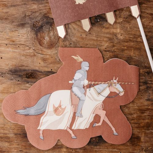 16 Servietten Ritter