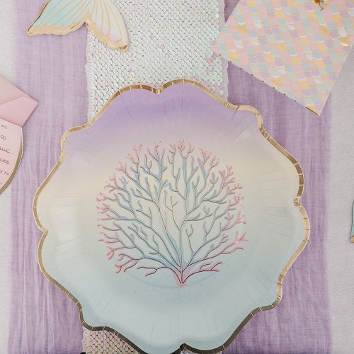 8 Pappteller Mermaid