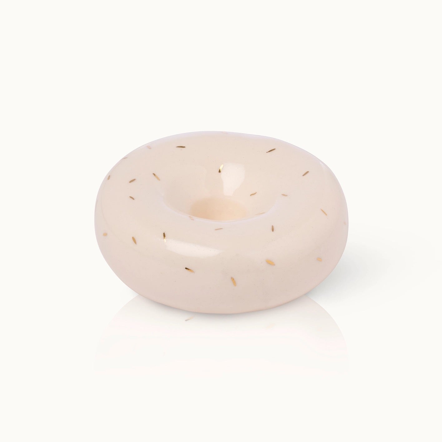 1 Kerzenhalter Donut Gold Sparkle