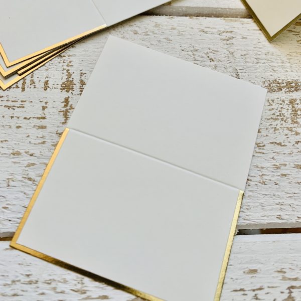 10 Platzkarten Goldfolienrand