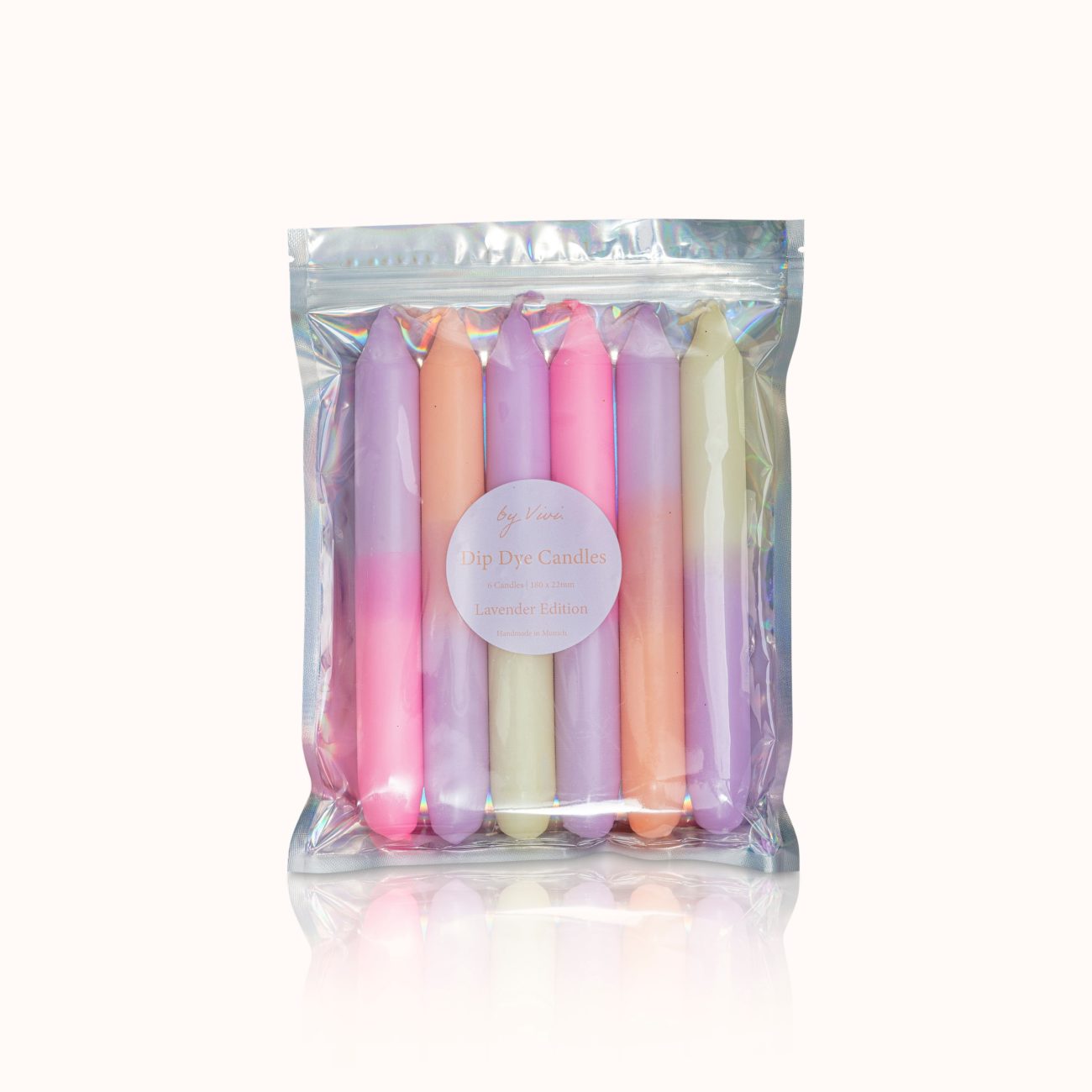 6 Dip Dye Kerzen Lavender Edition