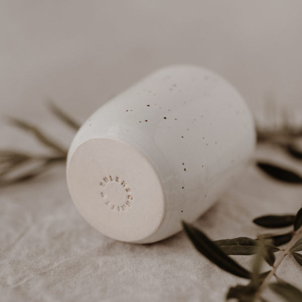 1 Steingut Becher Calma