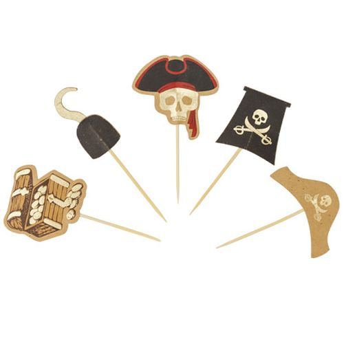 10 Cupcake Topper Pirat