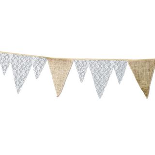 1 Girlande Jute & Spitze