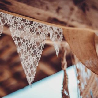 1 Girlande Jute & Spitze