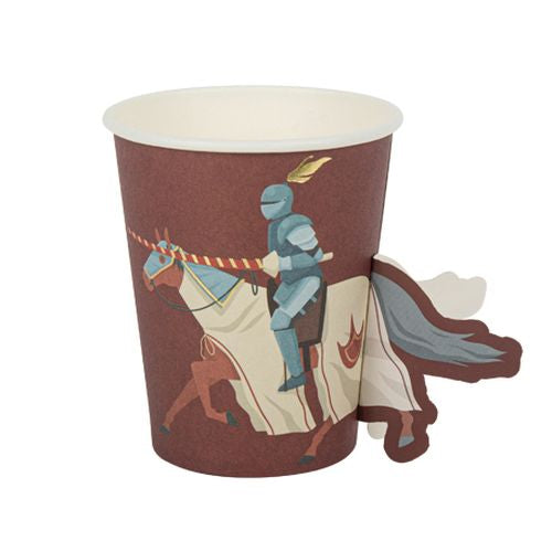 8 Pappbecher Ritter