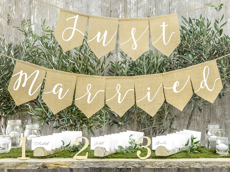 2 Jute Girlanden Just & Married