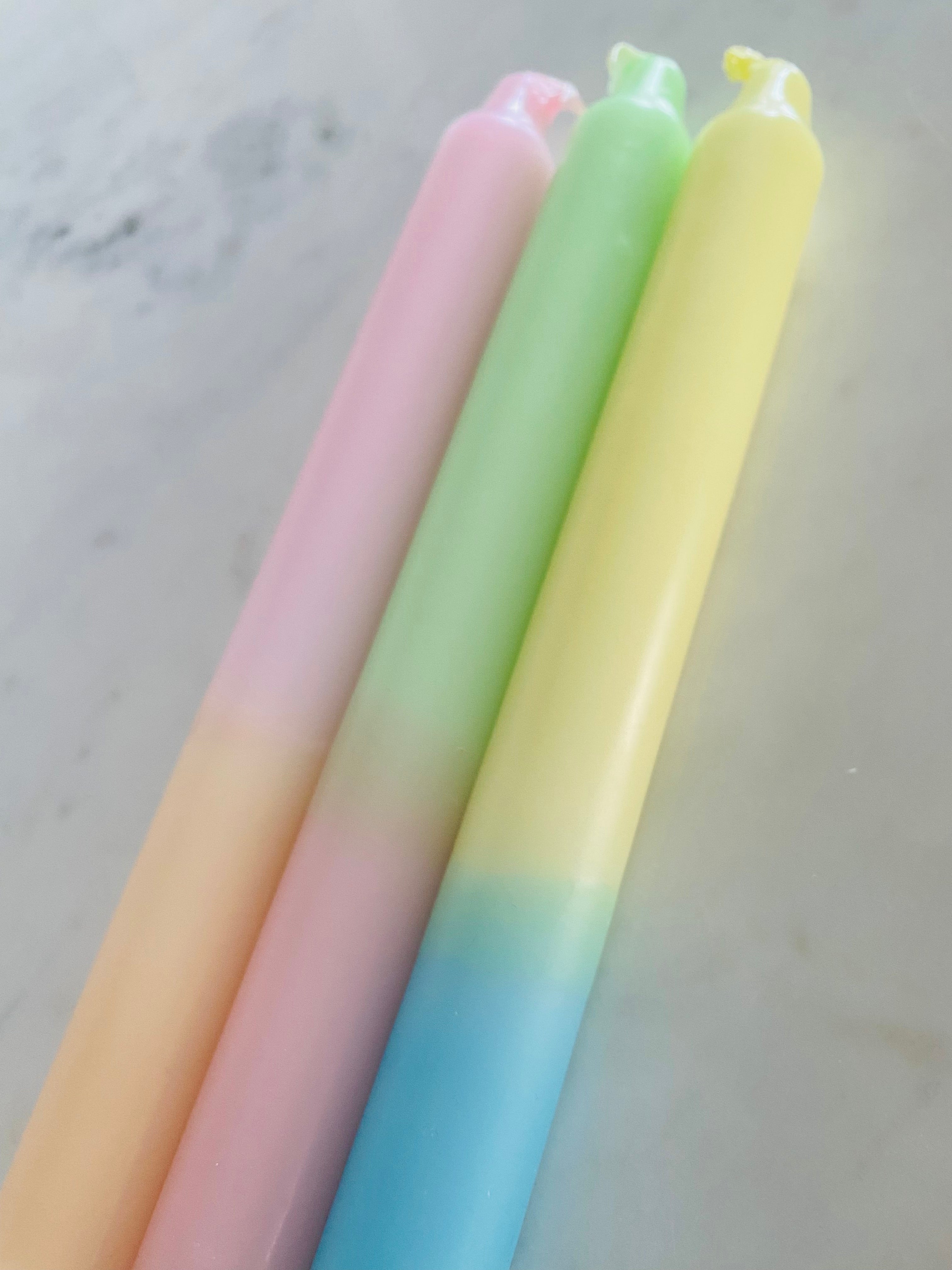 3 Dip Dye Kerzen - Tall Tulip Edition