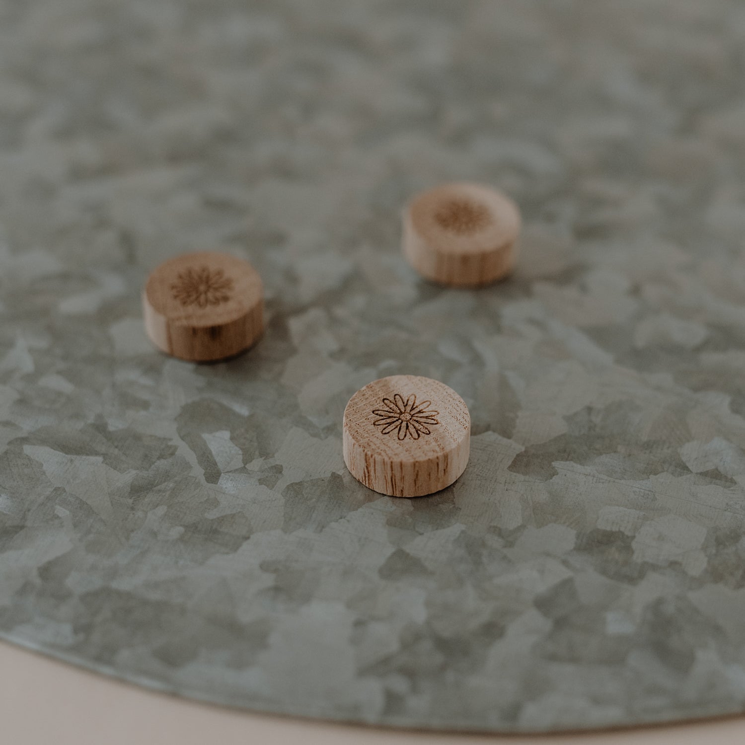 3er Set Holzmagnete Daisy