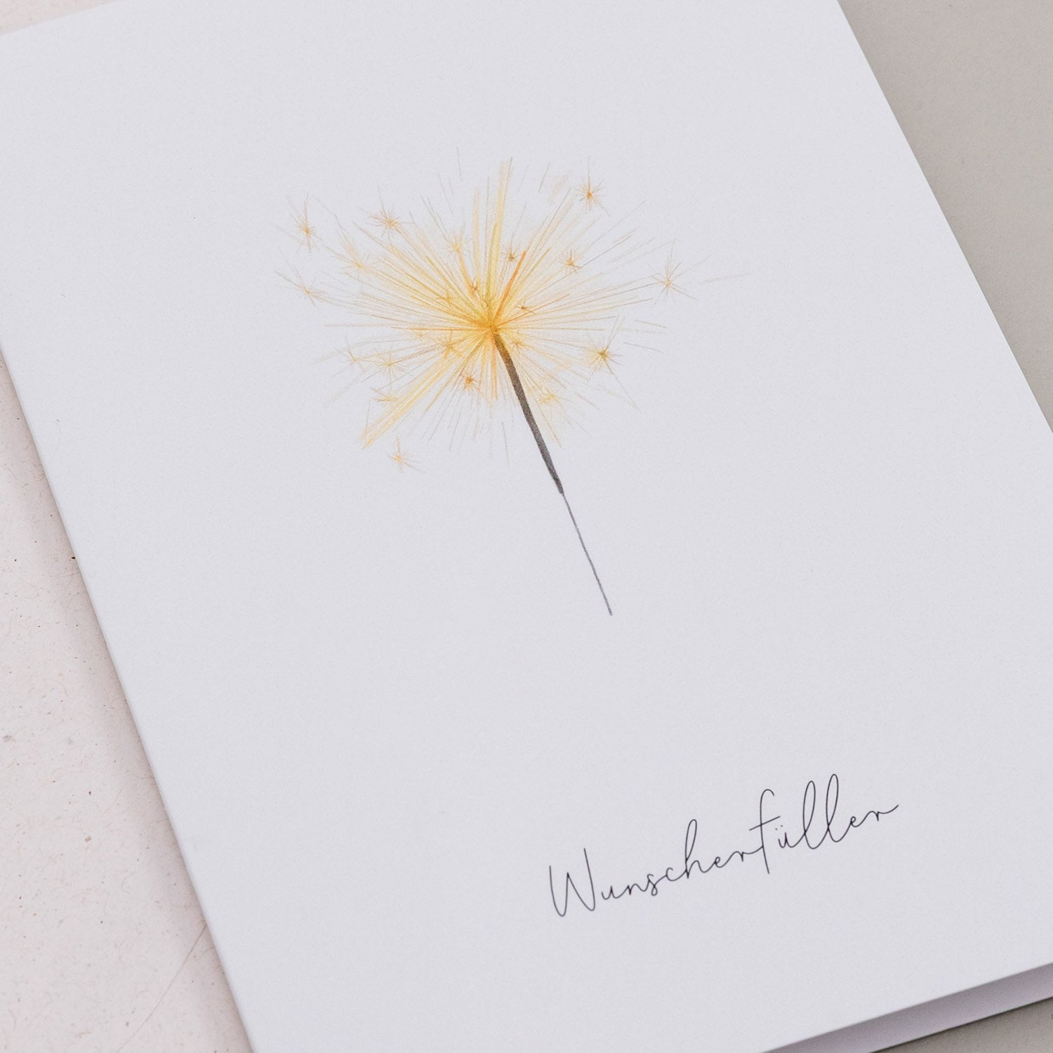 1 Klappkarte Wunderkerze