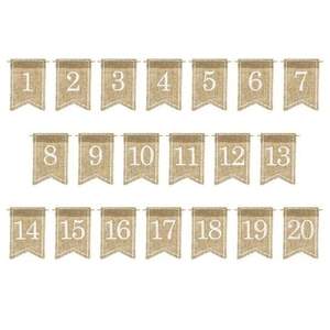20 Tischnummern aus Jute